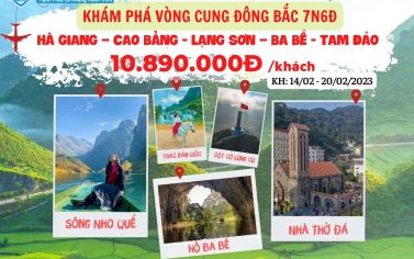 Tour du lịch Hà Giang - Cao Bằng - Lạng Sơn – Ba Bể - Tam Đảo 7 ngày 6 đêm