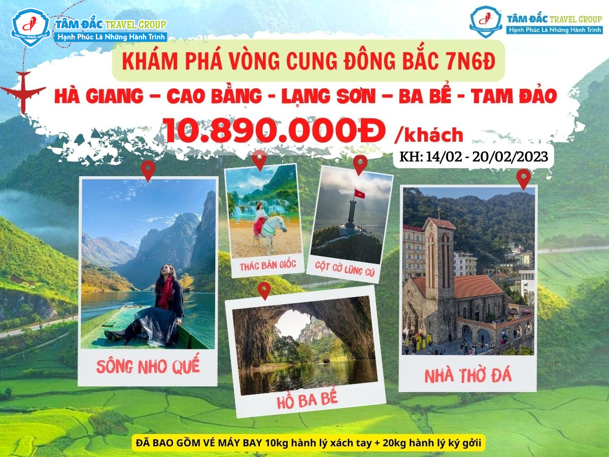 Tour du lịch Hà Giang - Cao Bằng - Lạng Sơn – Ba Bể - Tam Đảo 7 ngày 6 đêm